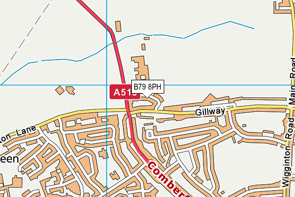 B79 8PH map - OS VectorMap District (Ordnance Survey)