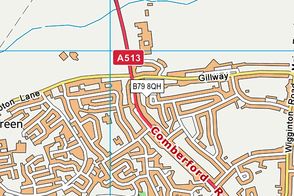 B79 8QH map - OS VectorMap District (Ordnance Survey)