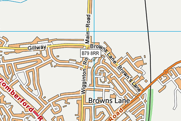 B79 8RR map - OS VectorMap District (Ordnance Survey)