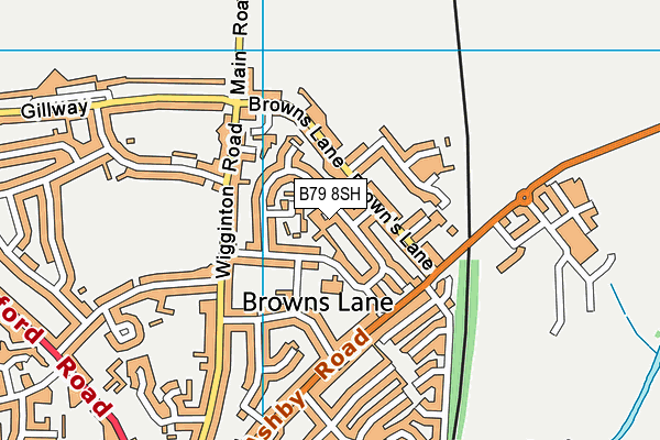 B79 8SH map - OS VectorMap District (Ordnance Survey)