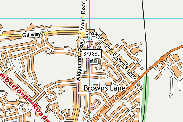 B79 8SL map - OS VectorMap District (Ordnance Survey)