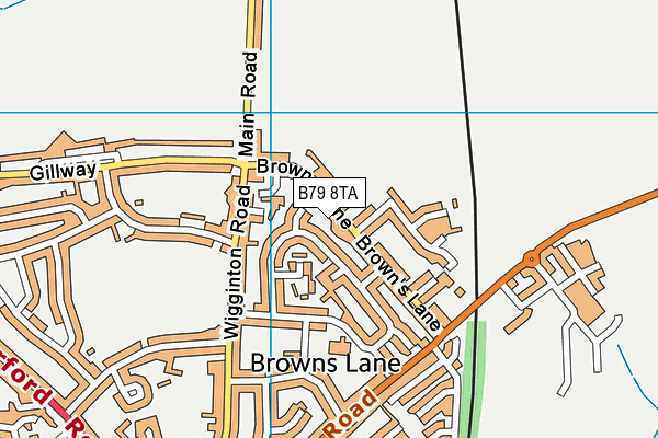 B79 8TA map - OS VectorMap District (Ordnance Survey)