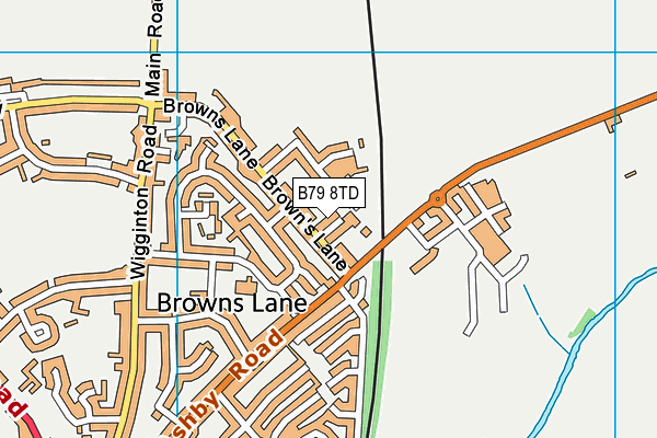 B79 8TD map - OS VectorMap District (Ordnance Survey)
