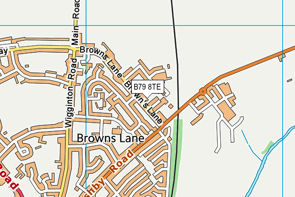 B79 8TE map - OS VectorMap District (Ordnance Survey)