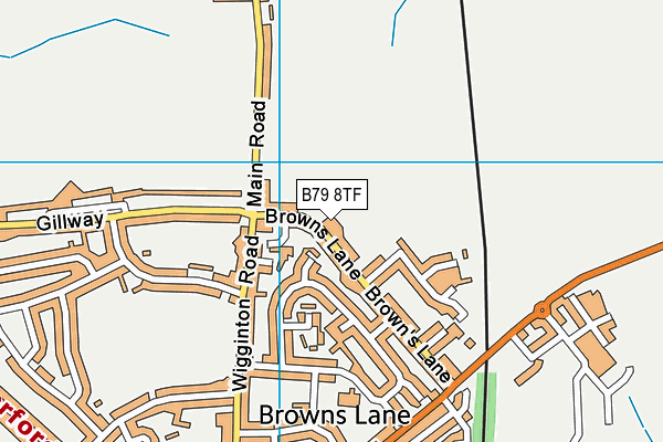 B79 8TF map - OS VectorMap District (Ordnance Survey)