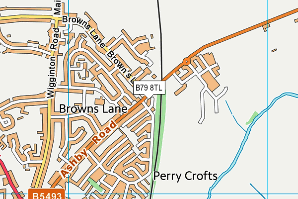 B79 8TL map - OS VectorMap District (Ordnance Survey)