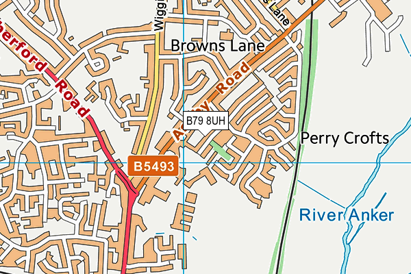 B79 8UH map - OS VectorMap District (Ordnance Survey)