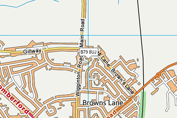B79 8UJ map - OS VectorMap District (Ordnance Survey)