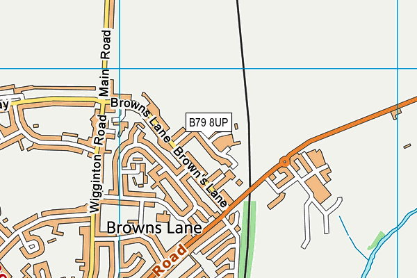 B79 8UP map - OS VectorMap District (Ordnance Survey)