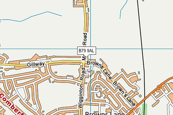 B79 9AL map - OS VectorMap District (Ordnance Survey)