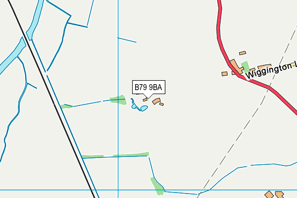 B79 9BA map - OS VectorMap District (Ordnance Survey)