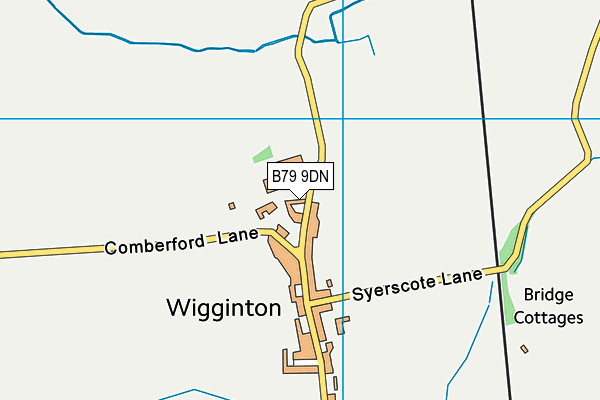 B79 9DN map - OS VectorMap District (Ordnance Survey)