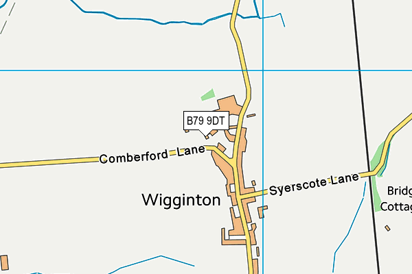 B79 9DT map - OS VectorMap District (Ordnance Survey)