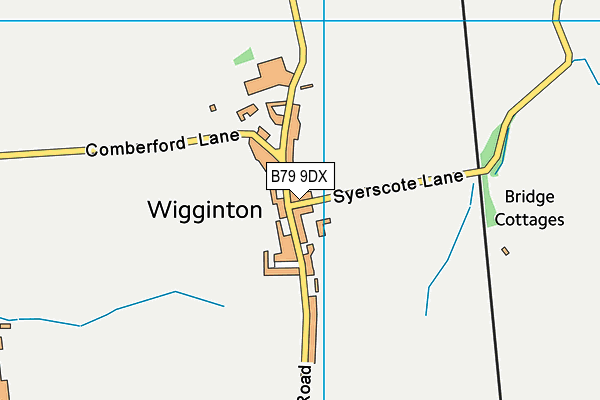 St Leonard's CofE (A) Primary School map (B79 9DX) - OS VectorMap District (Ordnance Survey)