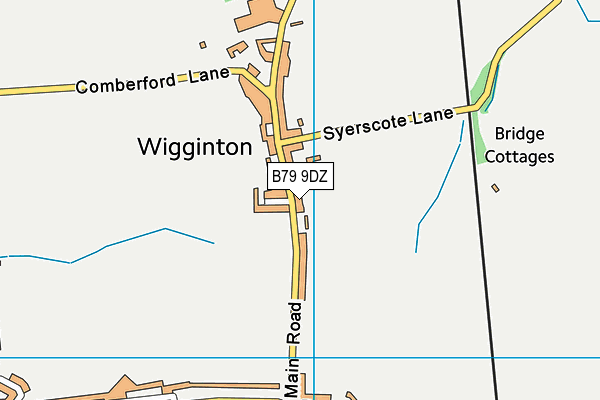 B79 9DZ map - OS VectorMap District (Ordnance Survey)