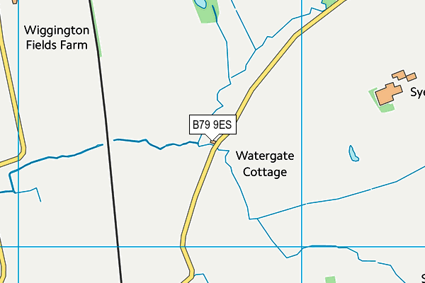 B79 9ES map - OS VectorMap District (Ordnance Survey)