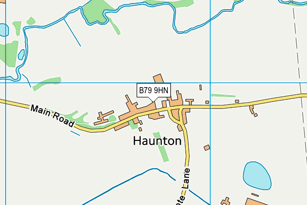 B79 9HN map - OS VectorMap District (Ordnance Survey)