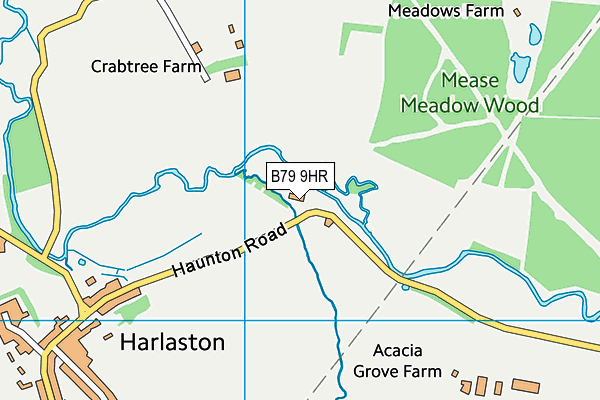 B79 9HR map - OS VectorMap District (Ordnance Survey)