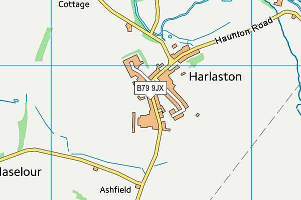 Harlaston Bridge map (B79 9JX) - OS VectorMap District (Ordnance Survey)