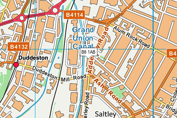 B8 1AB map - OS VectorMap District (Ordnance Survey)