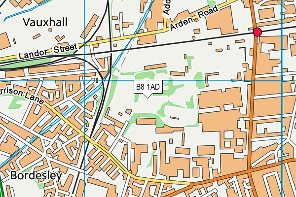 B8 1AD map - OS VectorMap District (Ordnance Survey)