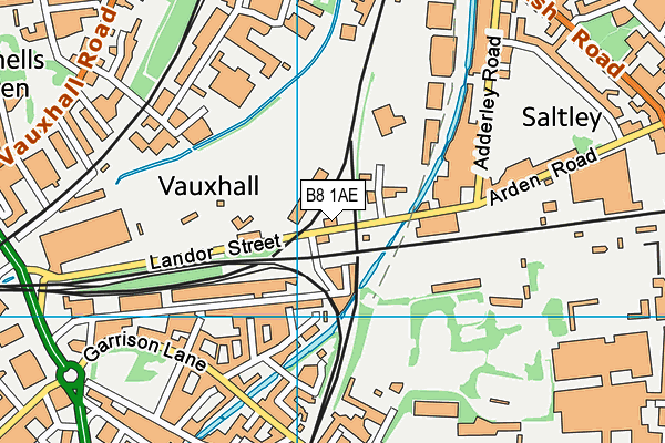 B8 1AE map - OS VectorMap District (Ordnance Survey)