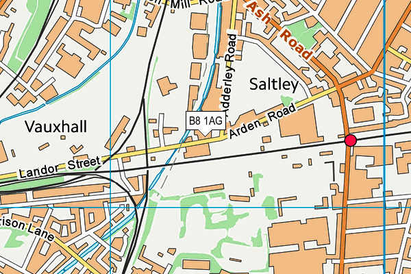 B8 1AG map - OS VectorMap District (Ordnance Survey)