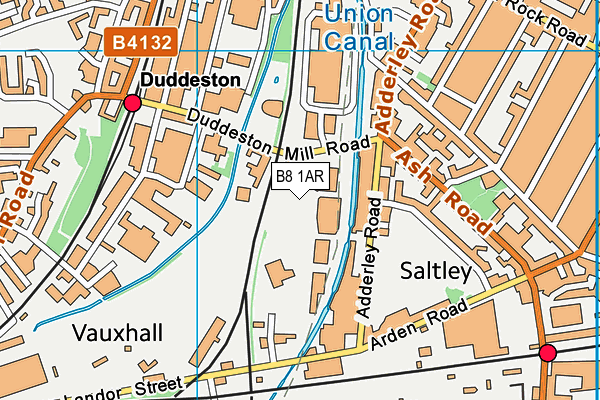 B8 1AR map - OS VectorMap District (Ordnance Survey)