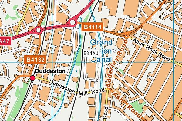 B8 1AU map - OS VectorMap District (Ordnance Survey)