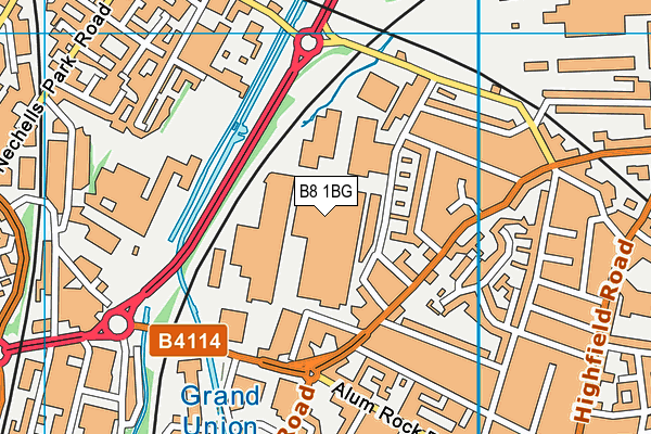 B8 1BG map - OS VectorMap District (Ordnance Survey)