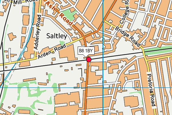 B8 1BY map - OS VectorMap District (Ordnance Survey)