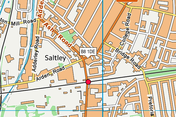 B8 1DE map - OS VectorMap District (Ordnance Survey)