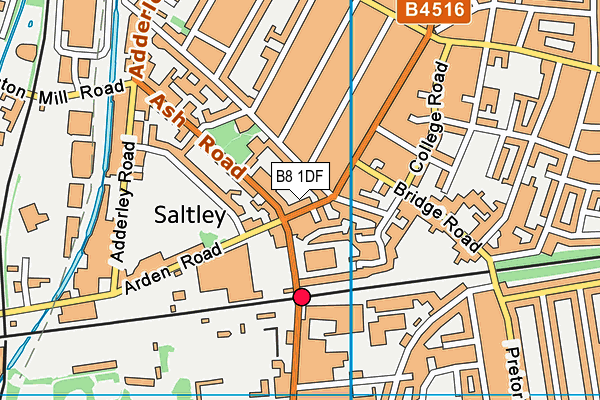 B8 1DF map - OS VectorMap District (Ordnance Survey)