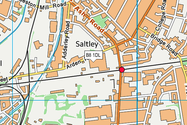 B8 1DL map - OS VectorMap District (Ordnance Survey)