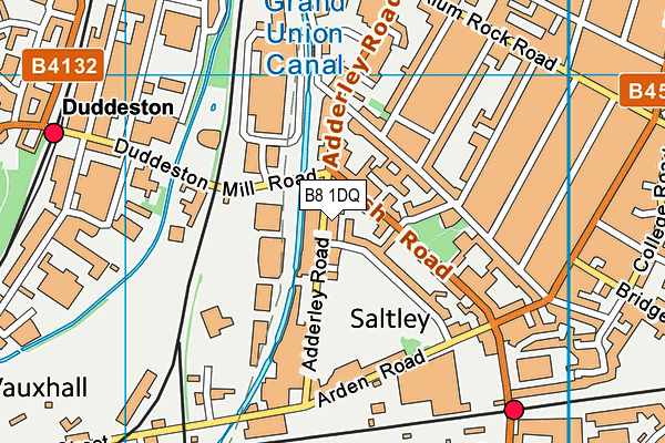 B8 1DQ map - OS VectorMap District (Ordnance Survey)