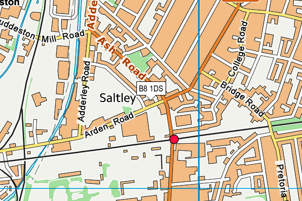 B8 1DS map - OS VectorMap District (Ordnance Survey)