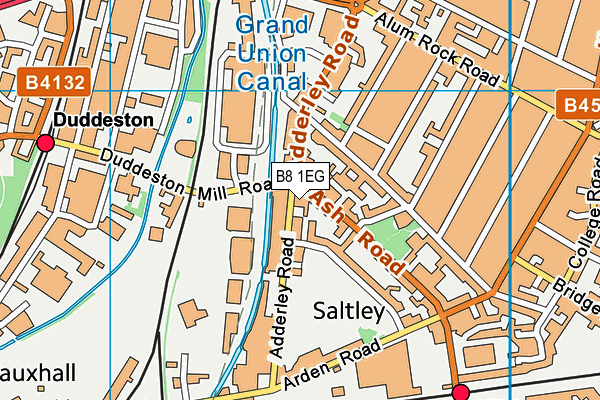 B8 1EG map - OS VectorMap District (Ordnance Survey)