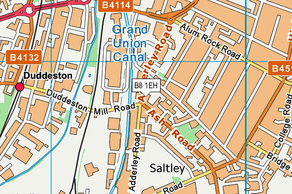 B8 1EH map - OS VectorMap District (Ordnance Survey)