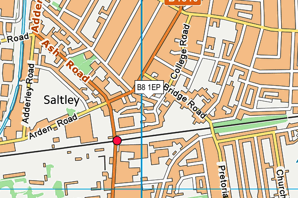 B8 1EP map - OS VectorMap District (Ordnance Survey)