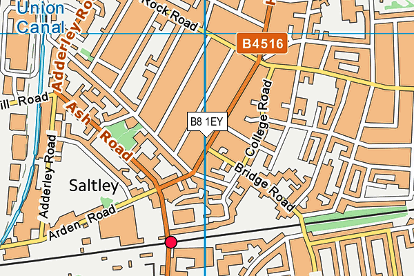 B8 1EY map - OS VectorMap District (Ordnance Survey)