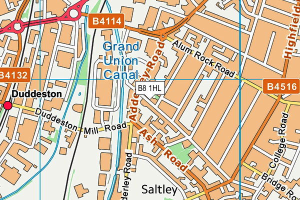 B8 1HL map - OS VectorMap District (Ordnance Survey)