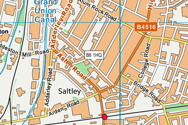 B8 1HQ map - OS VectorMap District (Ordnance Survey)