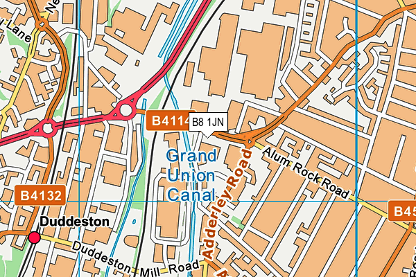 B8 1JN map - OS VectorMap District (Ordnance Survey)