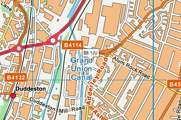 B8 1JU map - OS VectorMap District (Ordnance Survey)