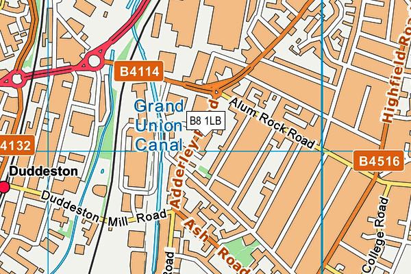 B8 1LB map - OS VectorMap District (Ordnance Survey)