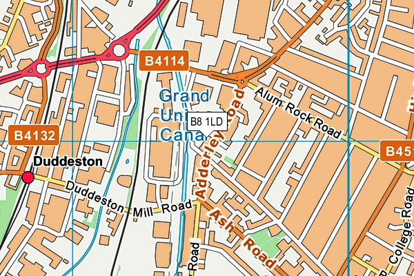 B8 1LD map - OS VectorMap District (Ordnance Survey)