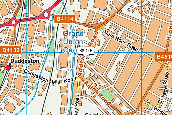 B8 1LE map - OS VectorMap District (Ordnance Survey)