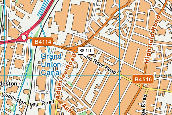 B8 1LL map - OS VectorMap District (Ordnance Survey)