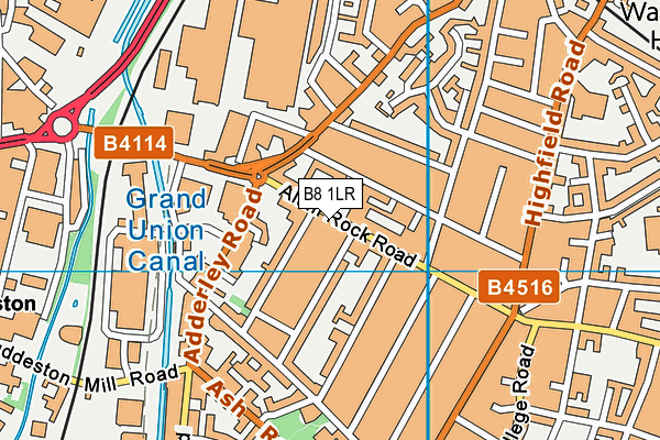 B8 1LR map - OS VectorMap District (Ordnance Survey)