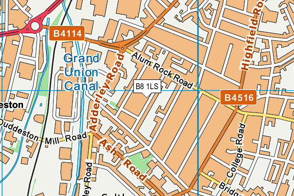 B8 1LS map - OS VectorMap District (Ordnance Survey)